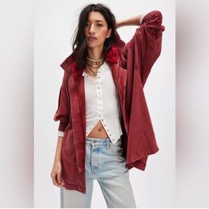 NWT! FP One Cedar Faux Fur Lined Hoodie size XL